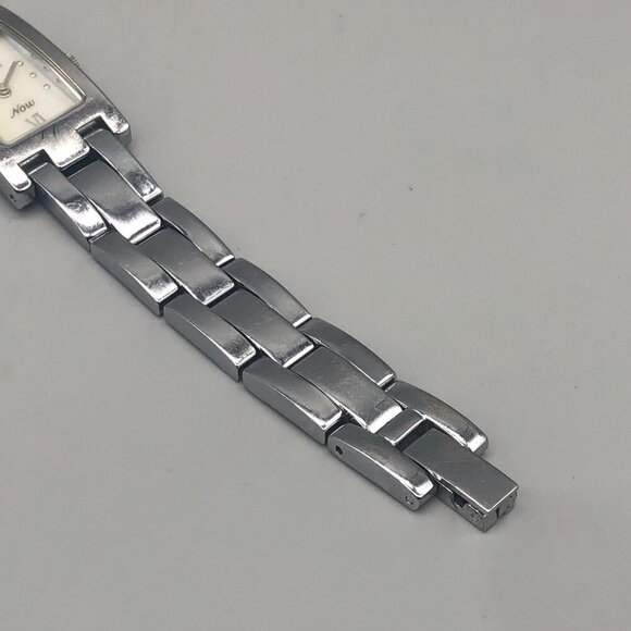 3/$30 Armitron Watch Women Silver Tone Mother of Pearl Dial New Battery 6.25" - Picture 7 of 12